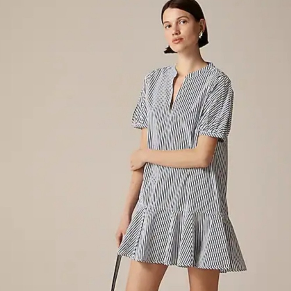 J Crew Delilah Dress in Striped Cotton Poplin. Size Small - Picture 3 of 15